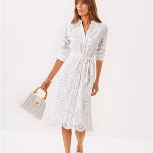 NWT Lilly Pulitzer White Long Sleeve Lace Dress